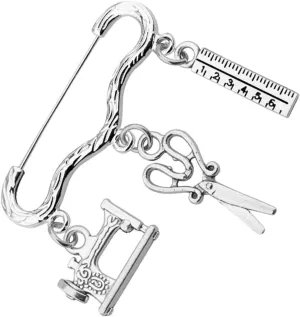 1pc Creative Sewing Machine Brooch Ornament for Tailors Unique Decorative Pin for Clothing Designers Fashion Lovers Any Occasion