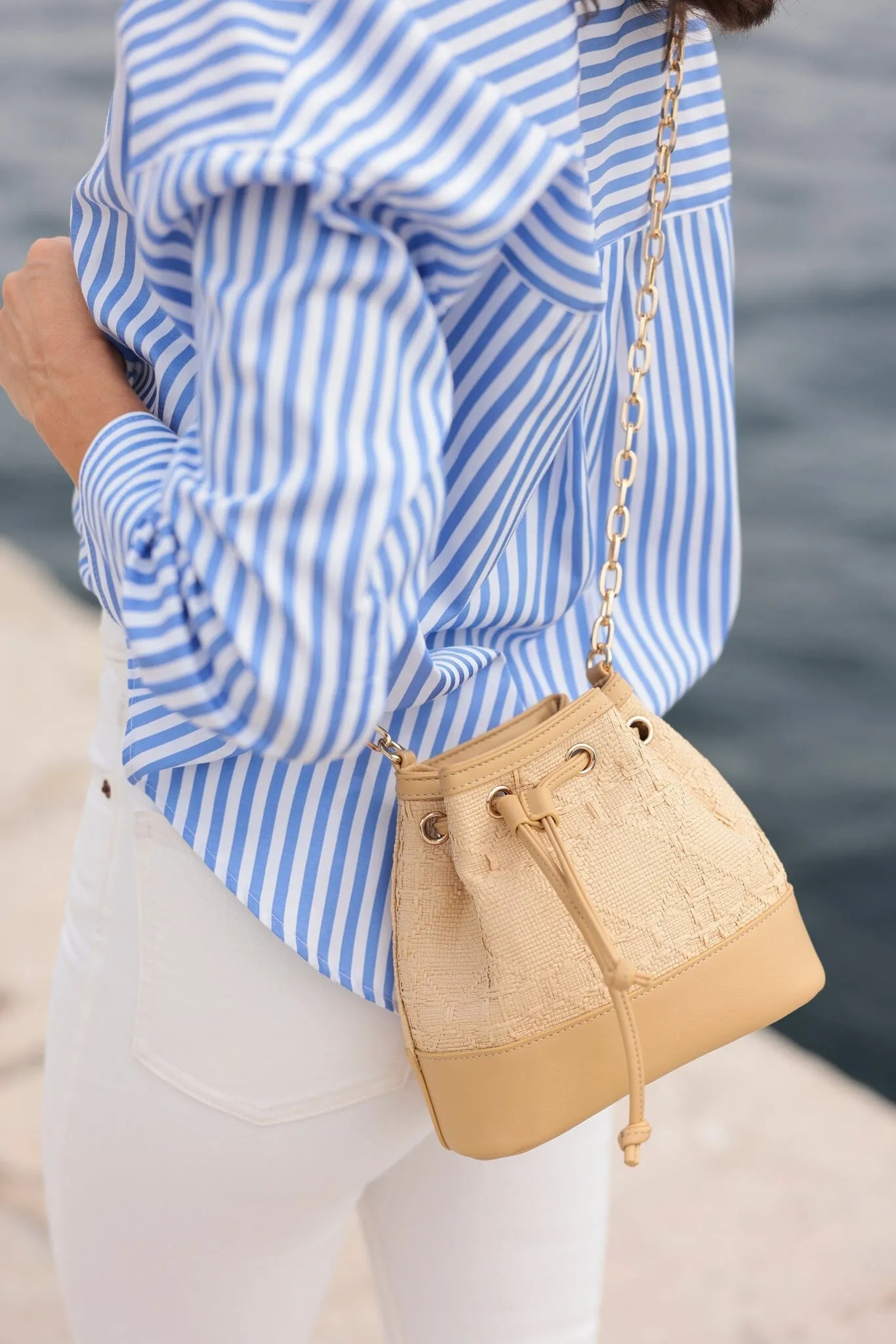 Adrienne Bucket Bag | Straw