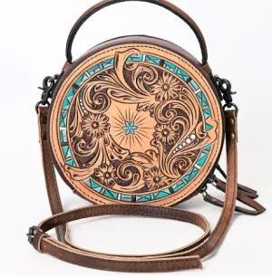 American Darling Canteen Bag Hand Tooled Genuine Leather Western Women Bag ADBG1188