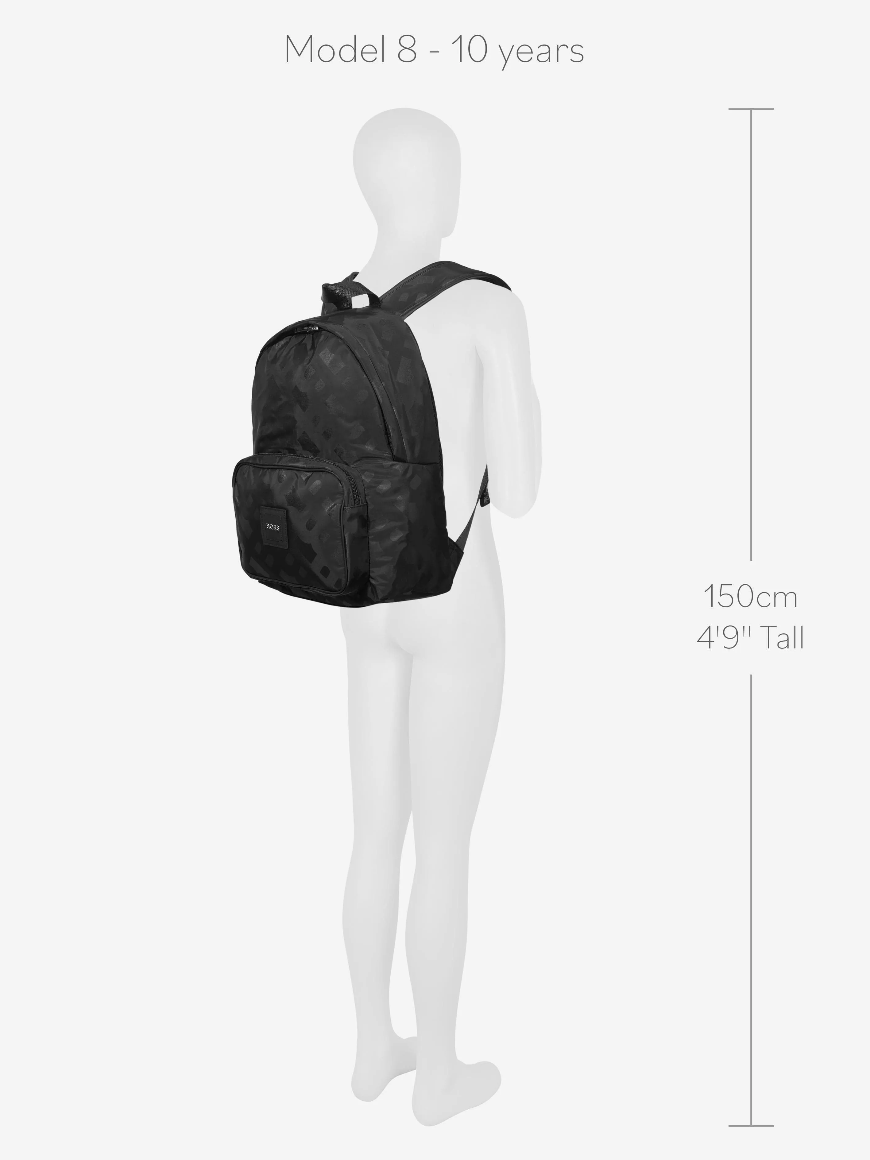 BOSS Boys Monogram Rucksack in Black