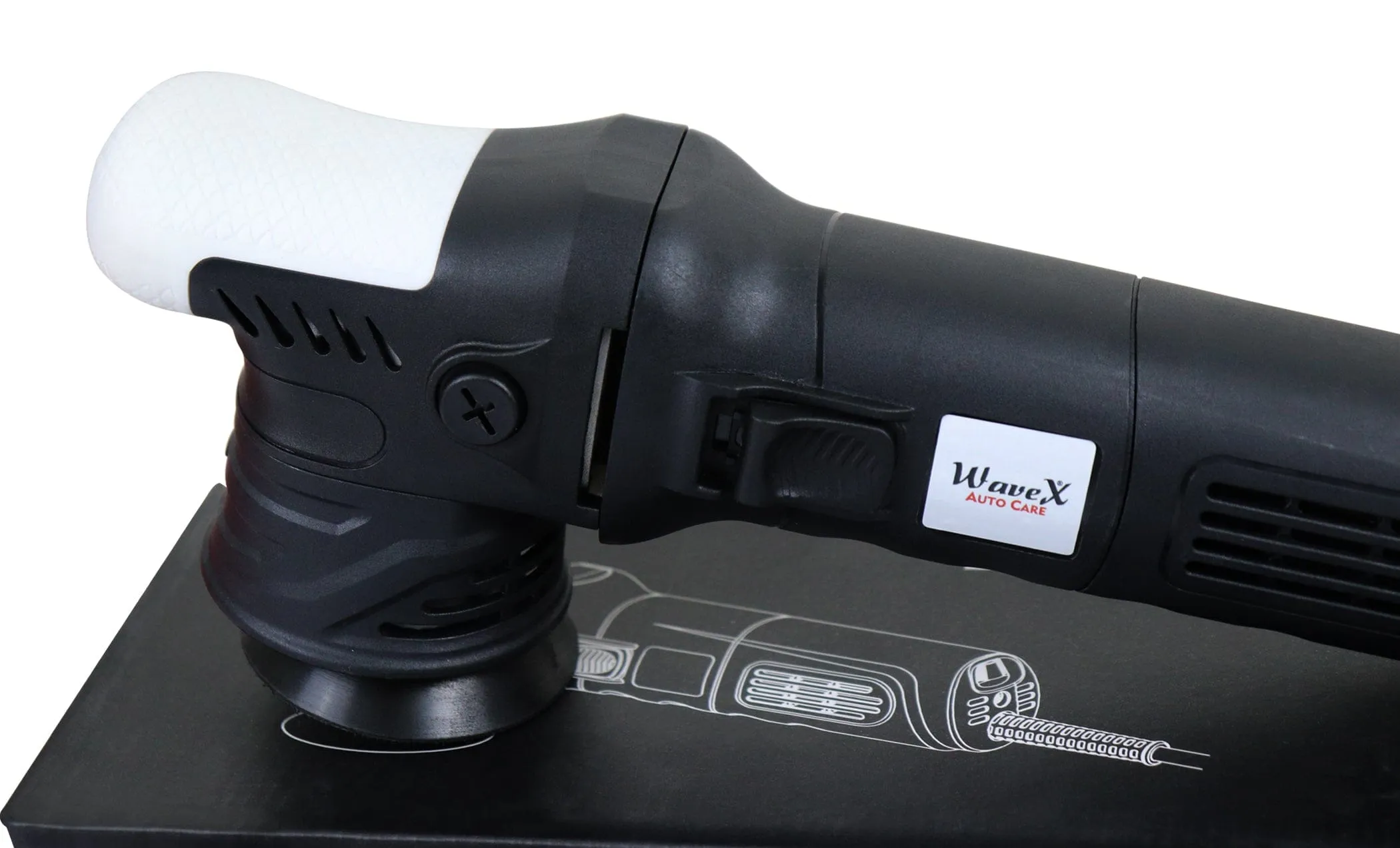 DA12 Mini Dual Action Polisher Machine with 3 inch (12 mm) backing plate for waxing, polishing and paint correction