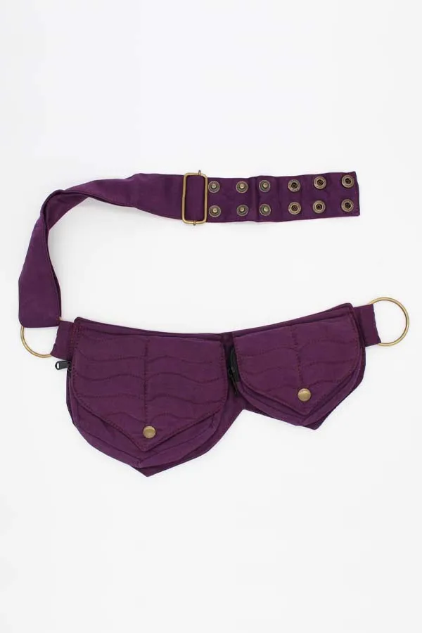 Festival belt (Leaf design) - purple