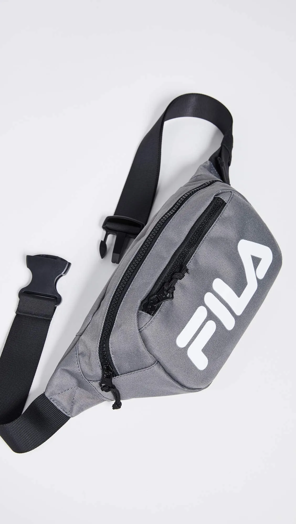 Fila Women's Hunter Waist Bag, Charcoal, Grey, Graphic, One Size