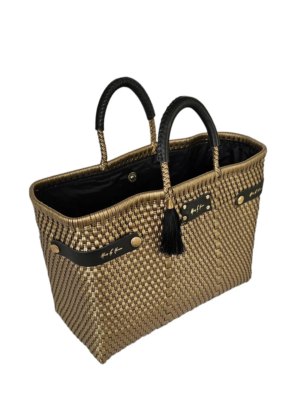 Less Pollution Convertible Handbag - Gold