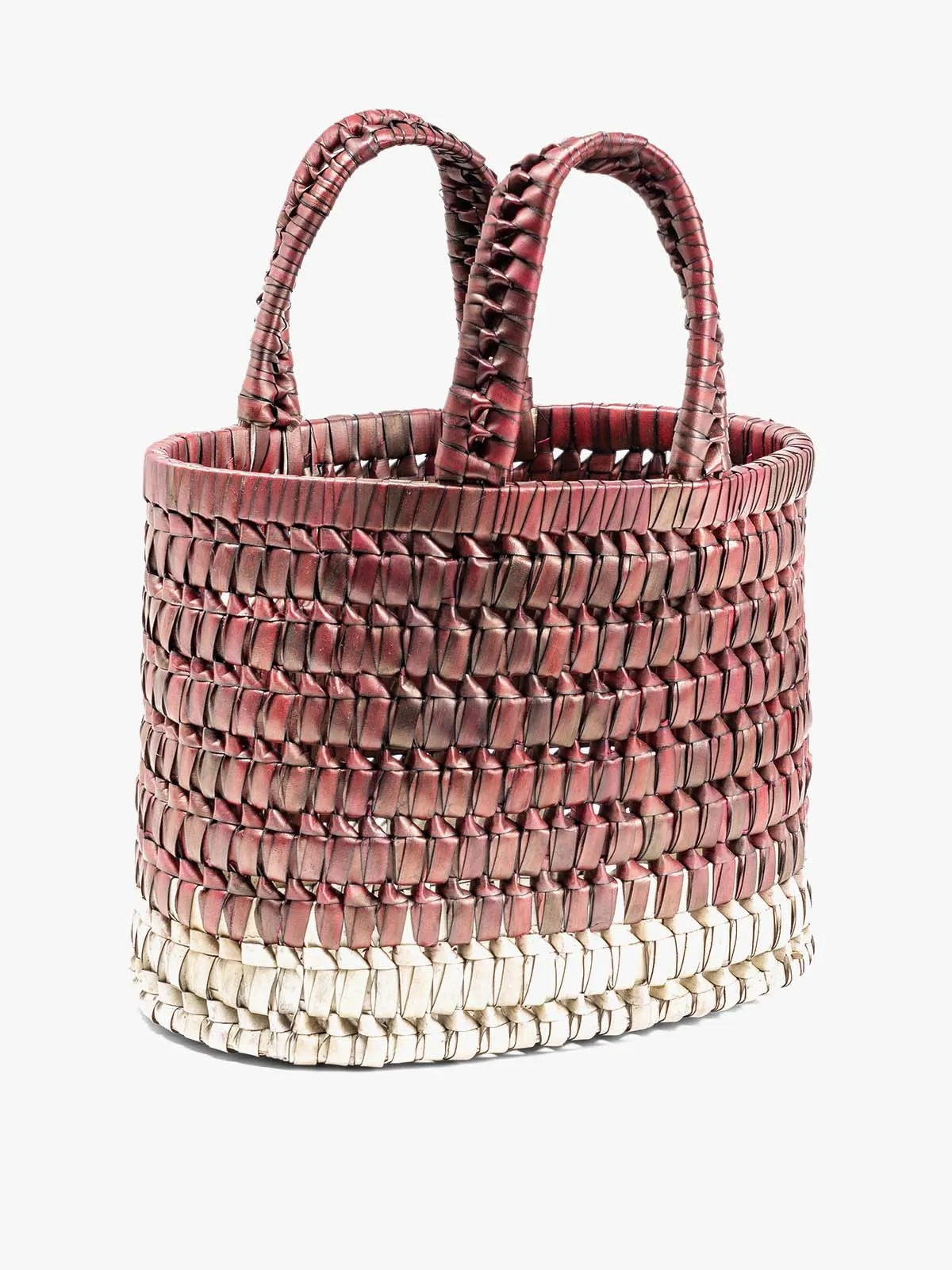 Market Basket Basket Small - Maroon