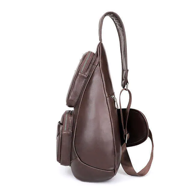Men's Leather Sling Bag NZ | Spacious & Stylish Chest Bag