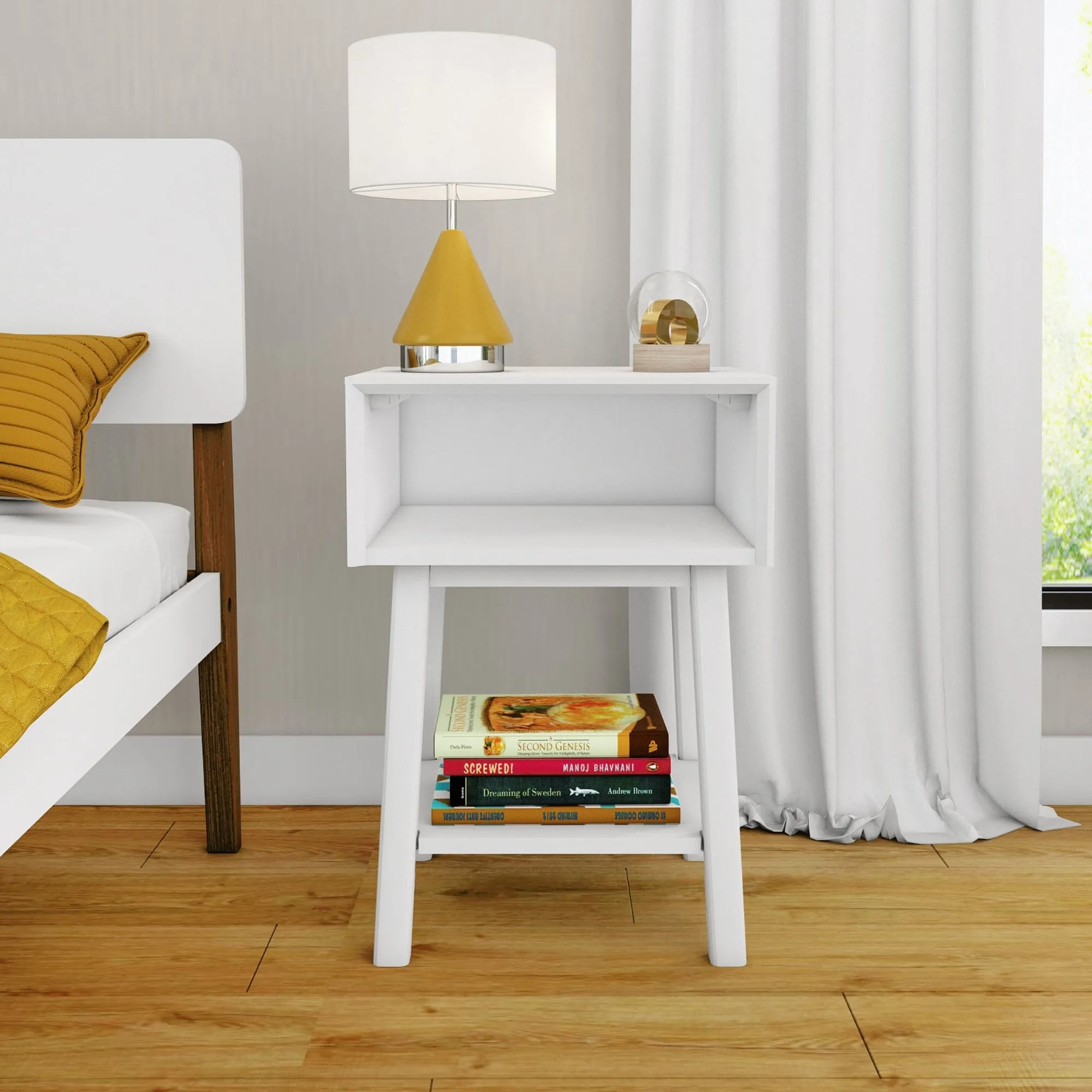 Mid-Century Modern Cubby Nightstand