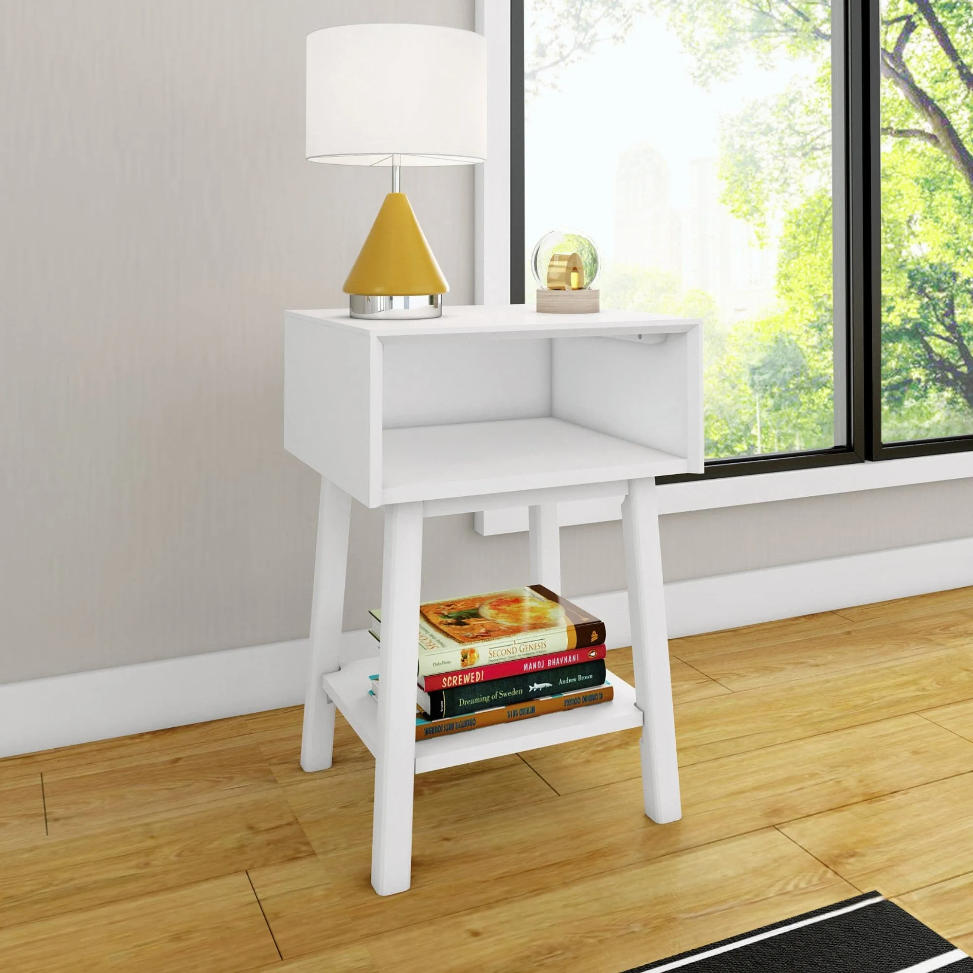 Mid-Century Modern Cubby Nightstand