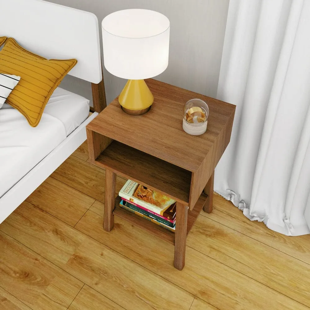 Mid-Century Modern Cubby Nightstand