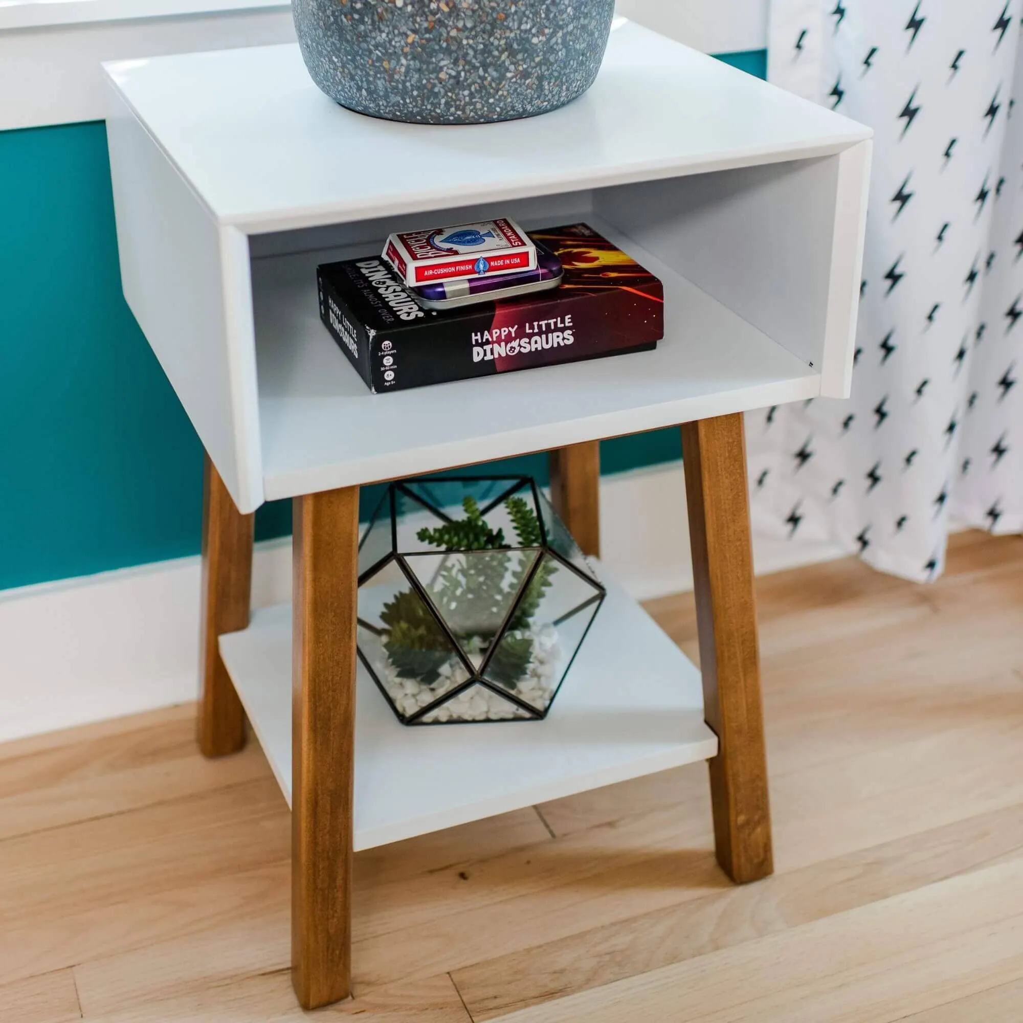 Mid-Century Modern Cubby Nightstand