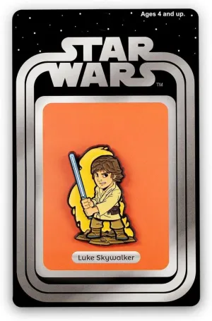 OFFICIAL Star Wars Luke Skywalker Pin | Exclusive Art Design By Derek Laufman | Star Wars Series Collectors Pins