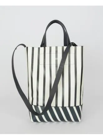 Rag & Bone - Walker Convertible Tote in White/Navy Stripe