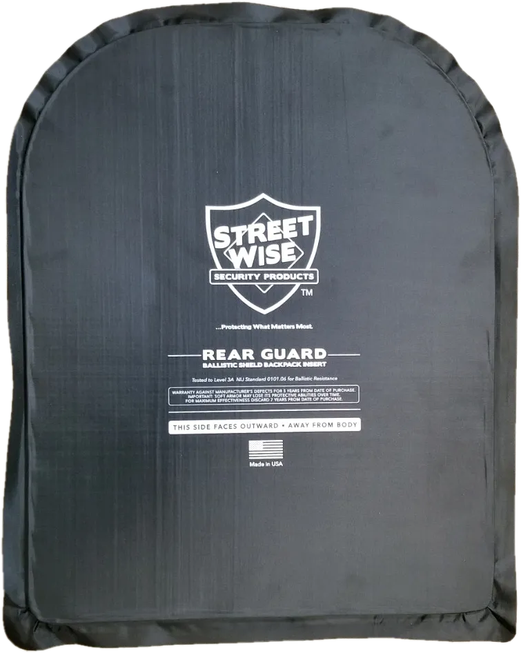 Streetwise 10 x 13 Inch Rear Guard Ballistic Shield and/or Backpack Insert
