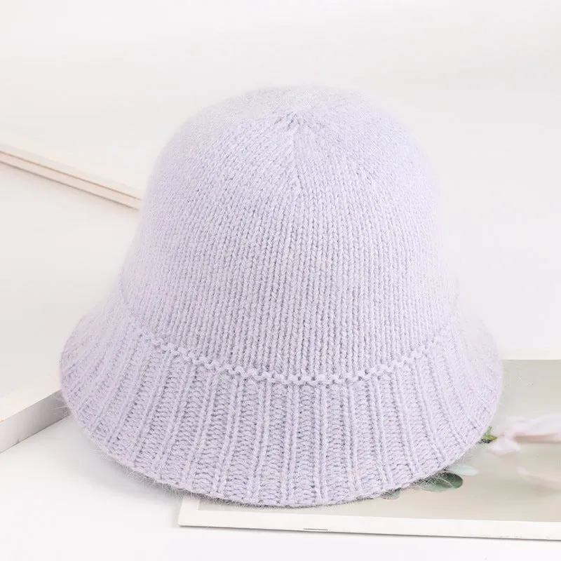 Stylish 7-Color Wool Bucket Cap for Women - Cozy Fishing Hat