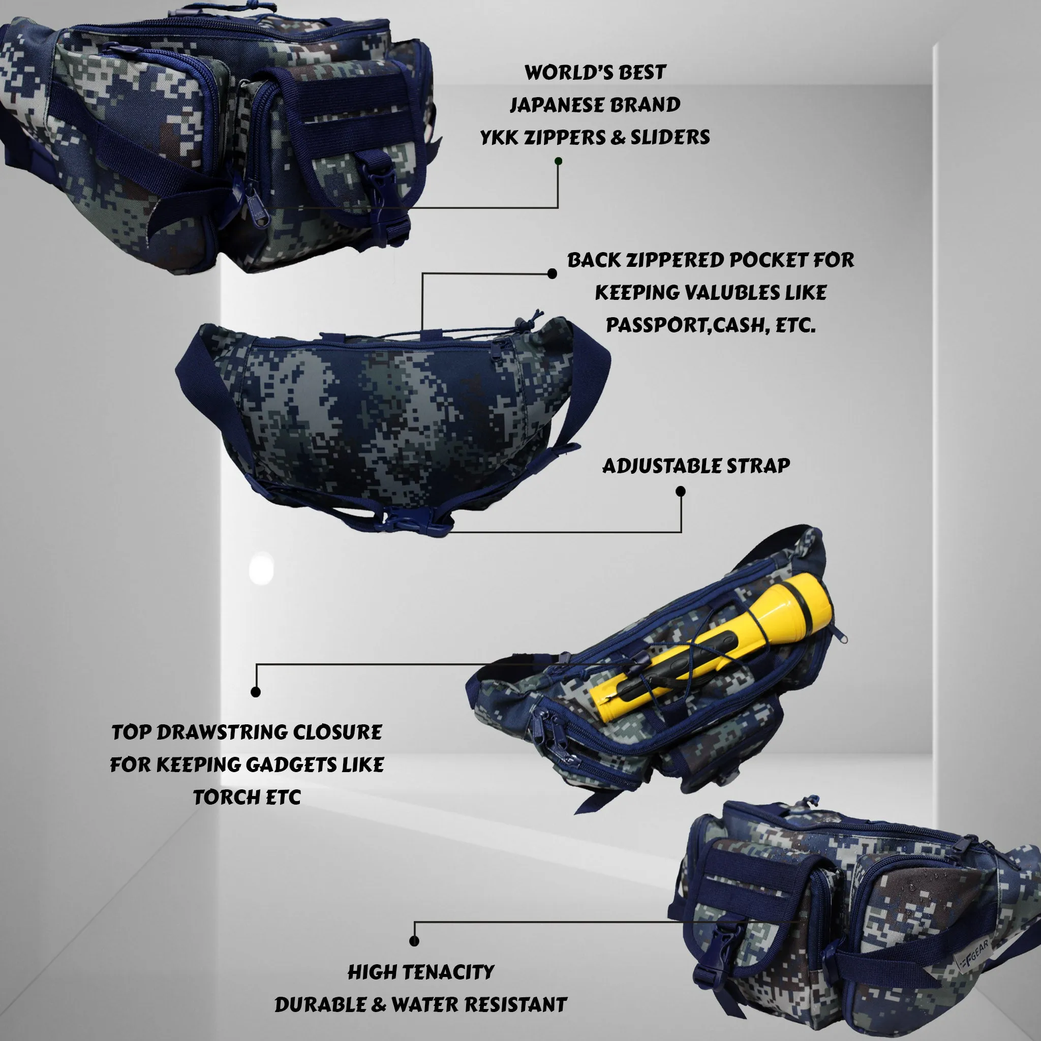 Trail Marpat Navy Camo Waist Pouch