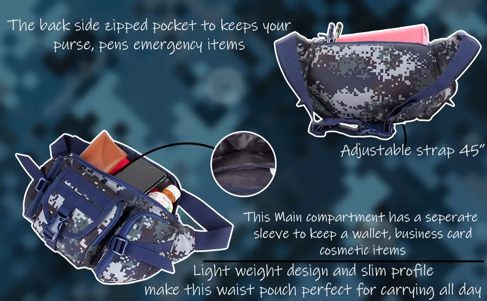 Trail Marpat Navy Camo Waist Pouch