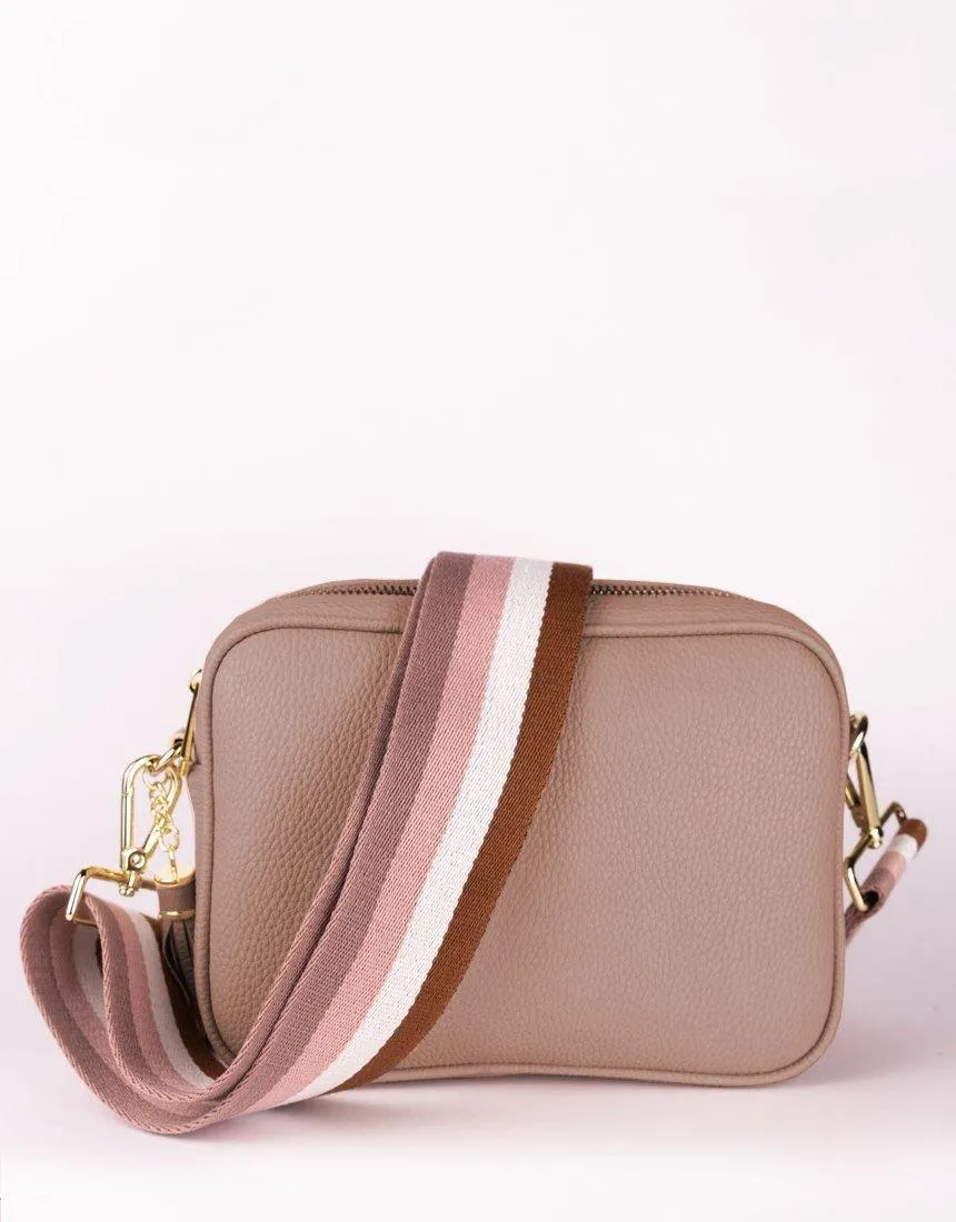 Zoe Crossbody Bag - Pink & Fuchsia Stripe